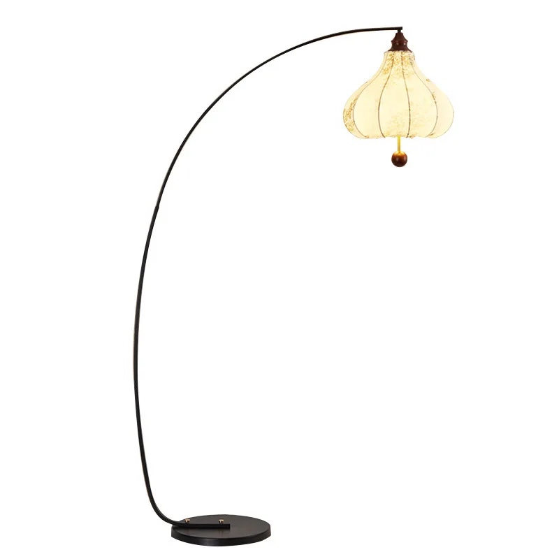 

French antique floor lamp, living room bedroom bed and breakfast, high-end retro fishing lamp8