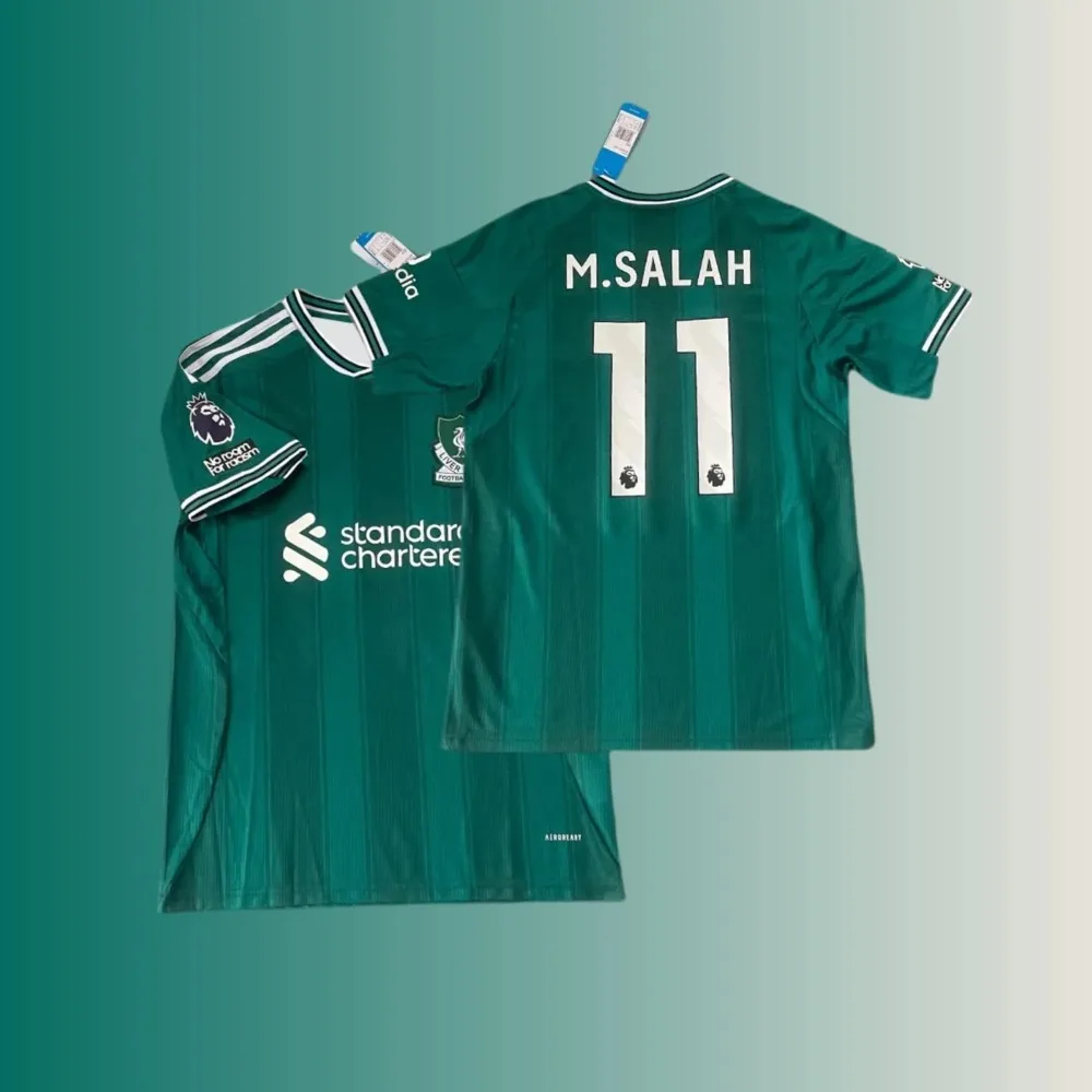 Traje de fútbol del segundo visitante de Liverpool 2025 No. 11 Manga corta para deportes al aire libre cómoda y transpirable impresa en 3D