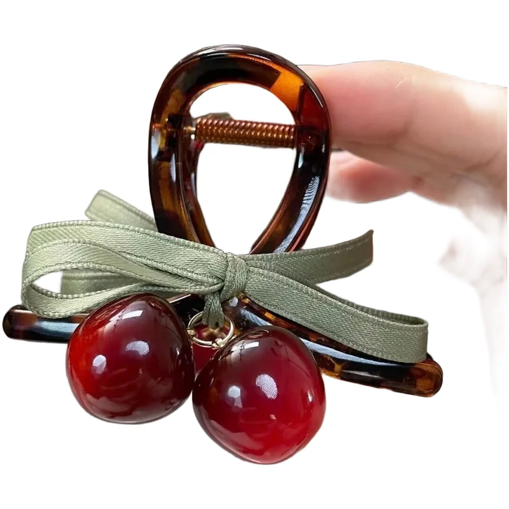 

For Women's FOR CHERRY Hair Claw Clip Sweet Bowknot Style Plastic Resin Lightweight Hair Accessory 13 6cm 8 6.5cm