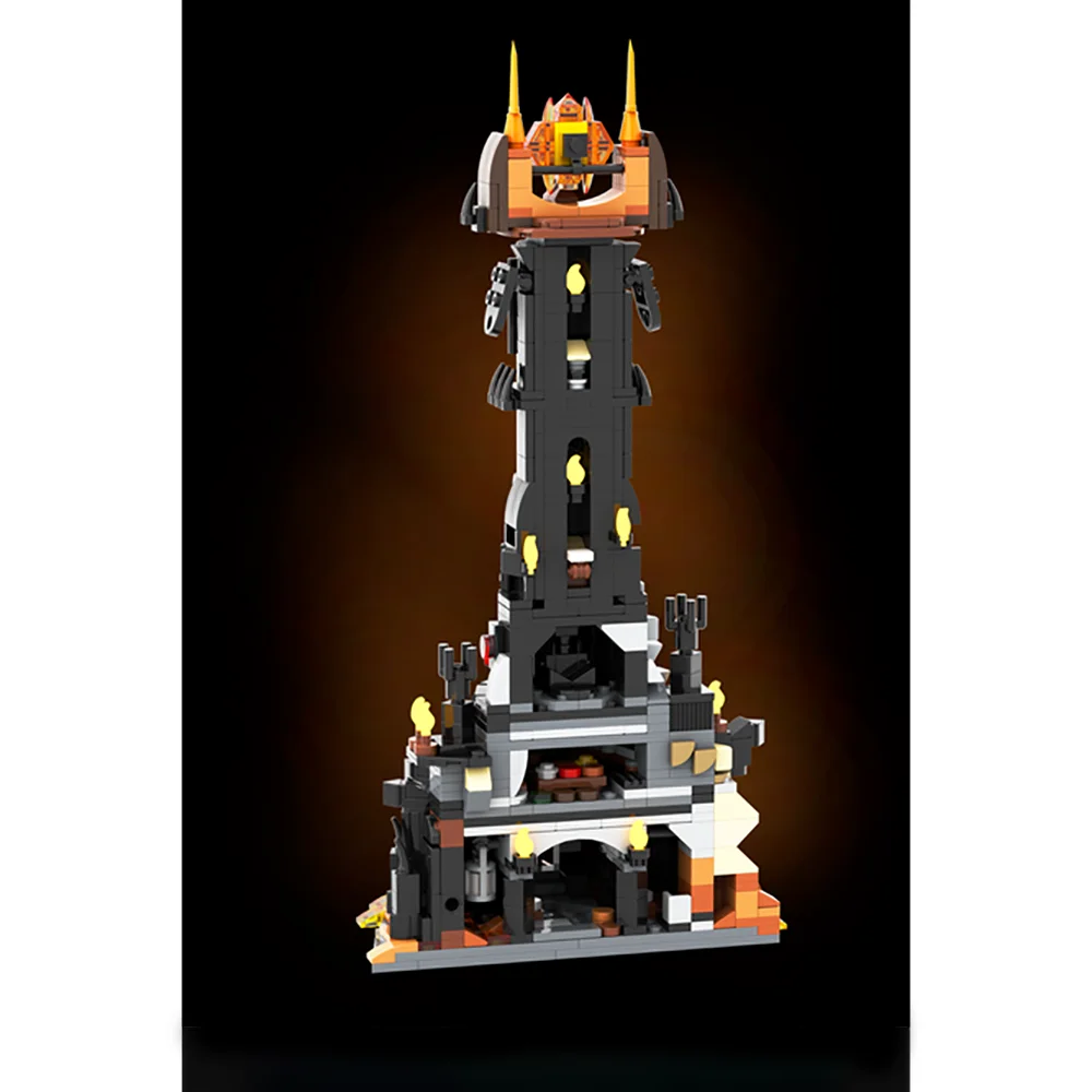 Mini Torre Negra Dark Model Building Blocks Kit, Tijolos, Brinquedo MOC Criativo, Presentes de Aniversário, Meninos, Adulto, Novo, 10333, 967Pcs, 2024