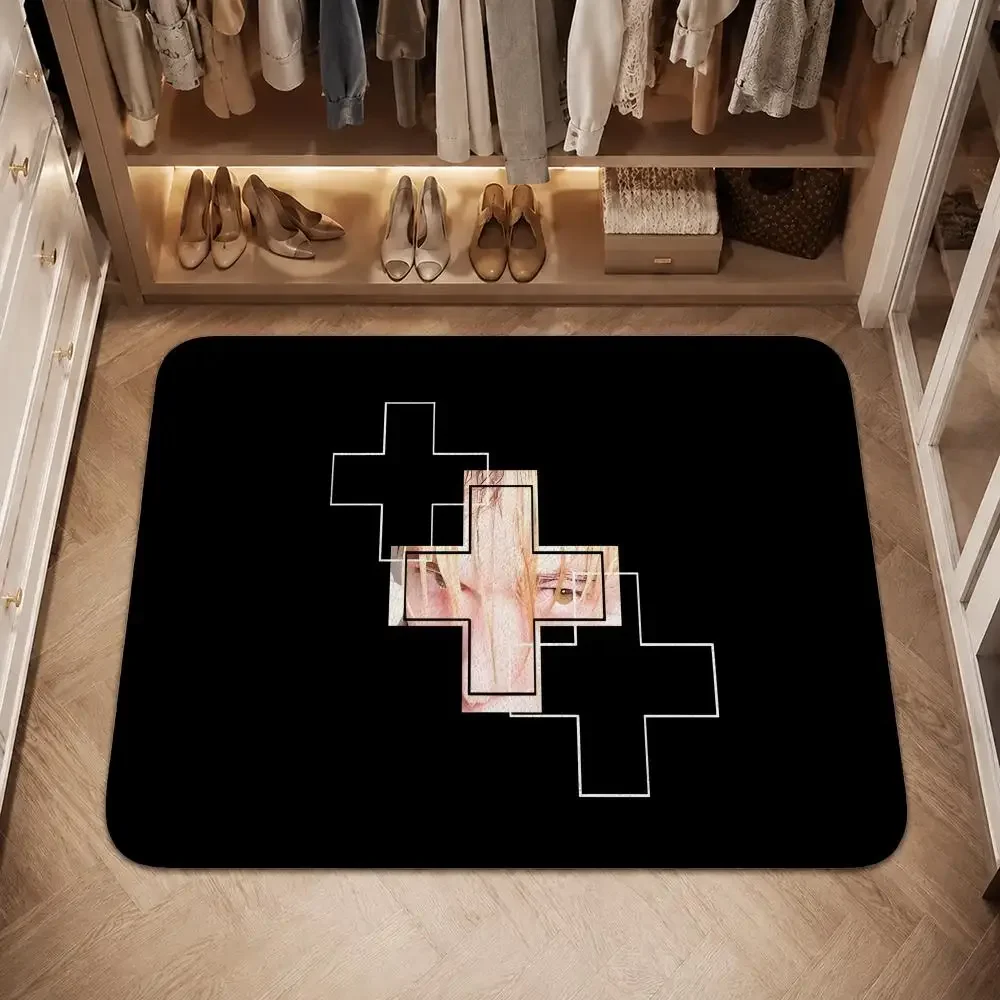 Rapper 2 Hollis Floor Mat Flannel Rug Non Slip Absorbent Soft Washable For Entryway Hallway Bathroom Kitchen Decor