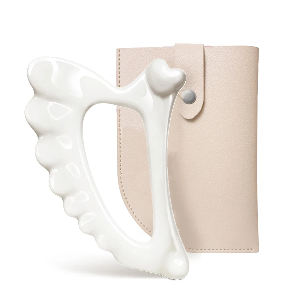

Gua sha massage tool ceramic korea Skin scraping Angle Wing tools Gua Sha Gouache scraper Slimmer Skin Tightening Facial SPA