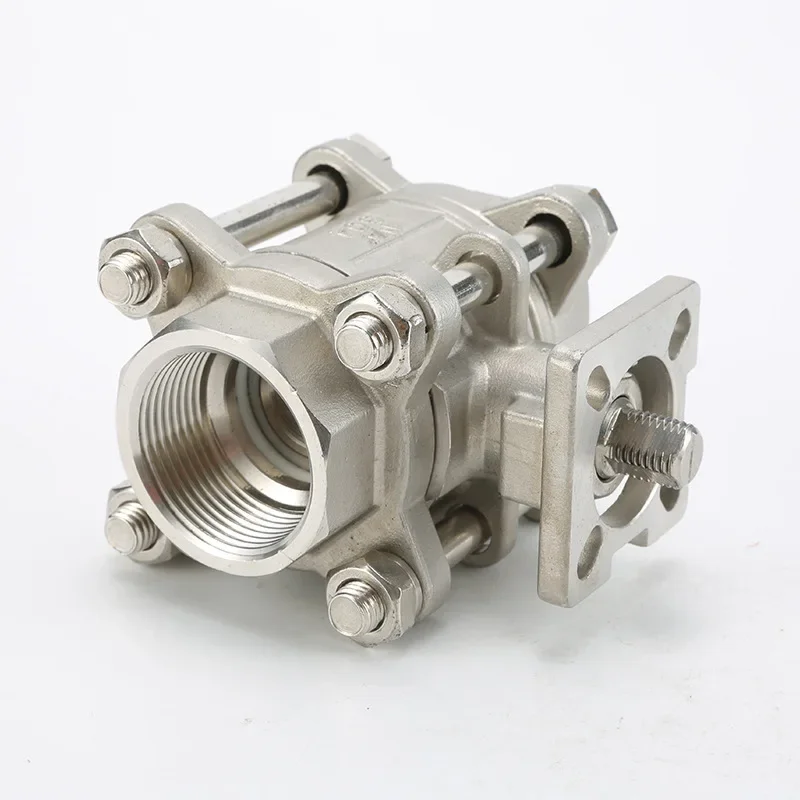 

304 Stainless Steel Three-piece, Threaded High Platform Ball Valve GQ11F-16P Steam Industry Manual Internal Thread Ball Valve