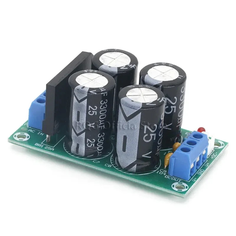 PW28 Dual Power Filter Power Amplifier Board Rectifier High Current 25A Flat Bridge Unregulated Power Supply Board DIY