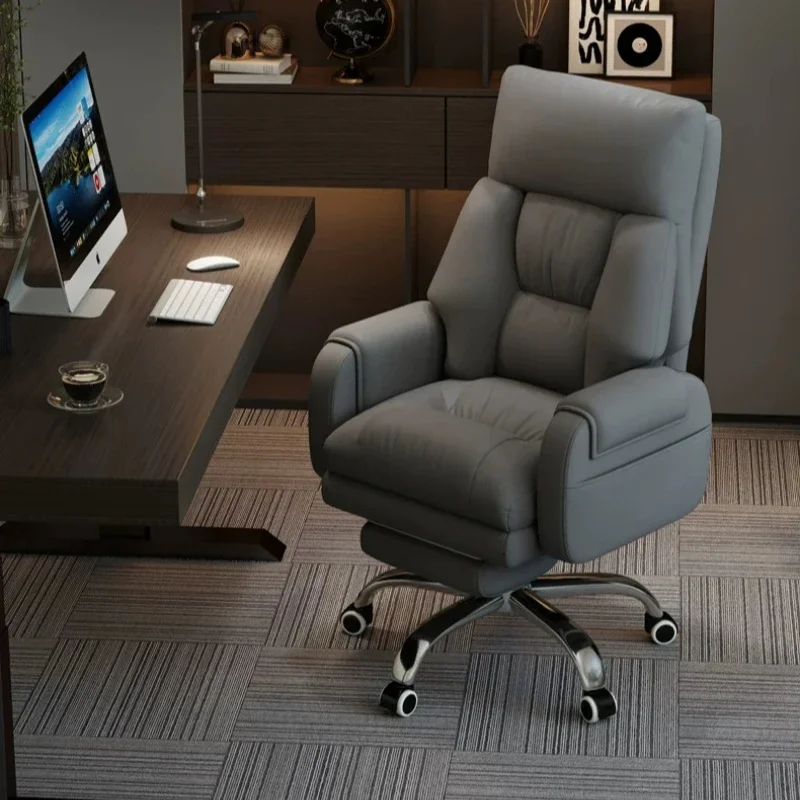 135°Infinite Recline Executive Computer Chair Scratch Resistant Faux Leather High Density Foam 360° Swivel 10cm Lift Office Home