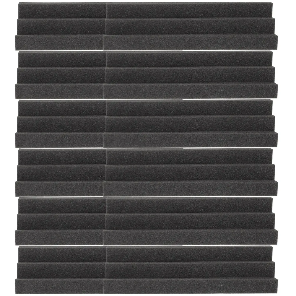 12Pcs Bass Trap Acoustic Foam Panels for Studio, Podcast Room – Soundproofing Corner Wedge Foam
