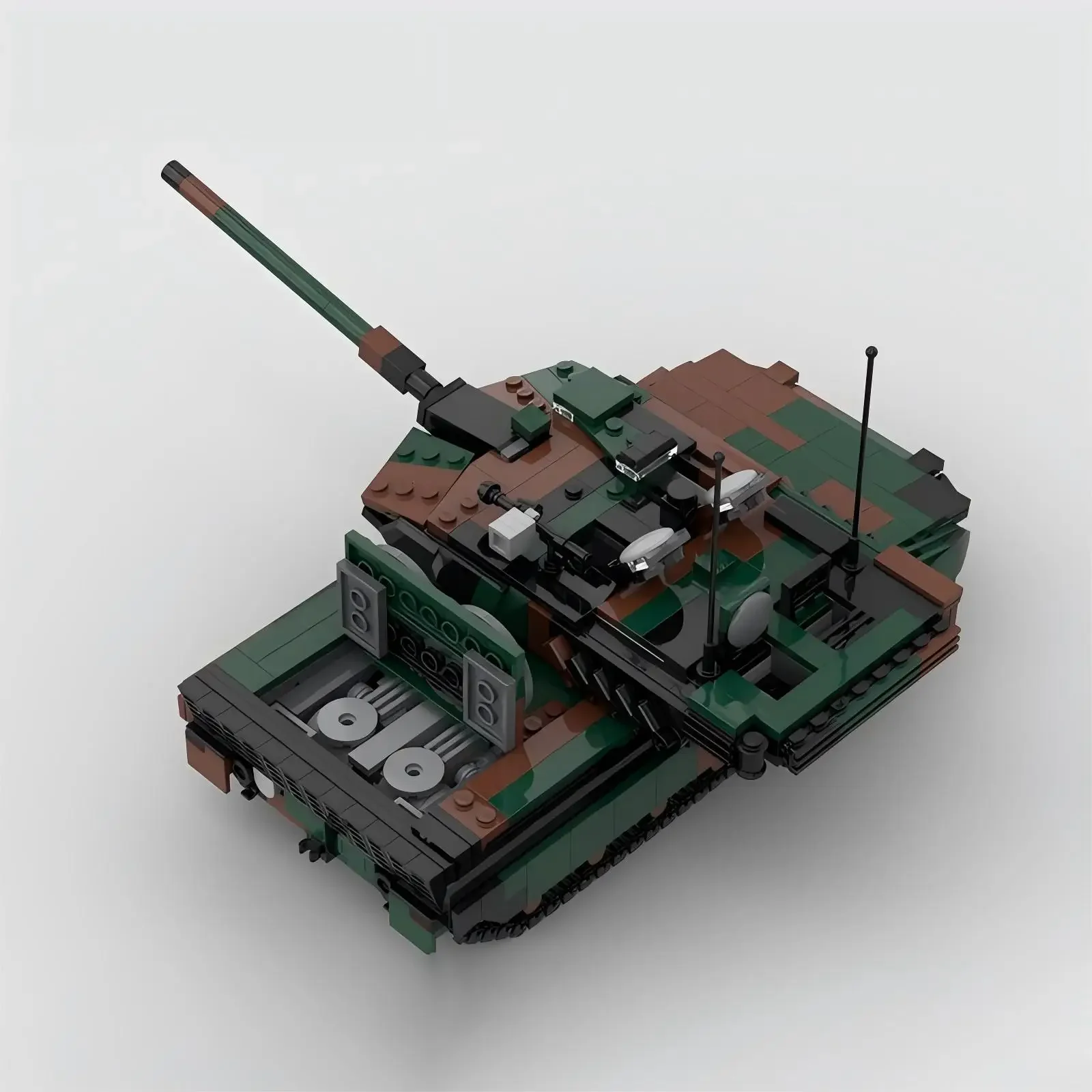 MOC M1A2 Abrams Militär-Panzerfahrzeug Woodland Hauptkampfpanzer DIY Technik Bausteinmodell Kinder-Bausteine Spielzeug – Detail 2
