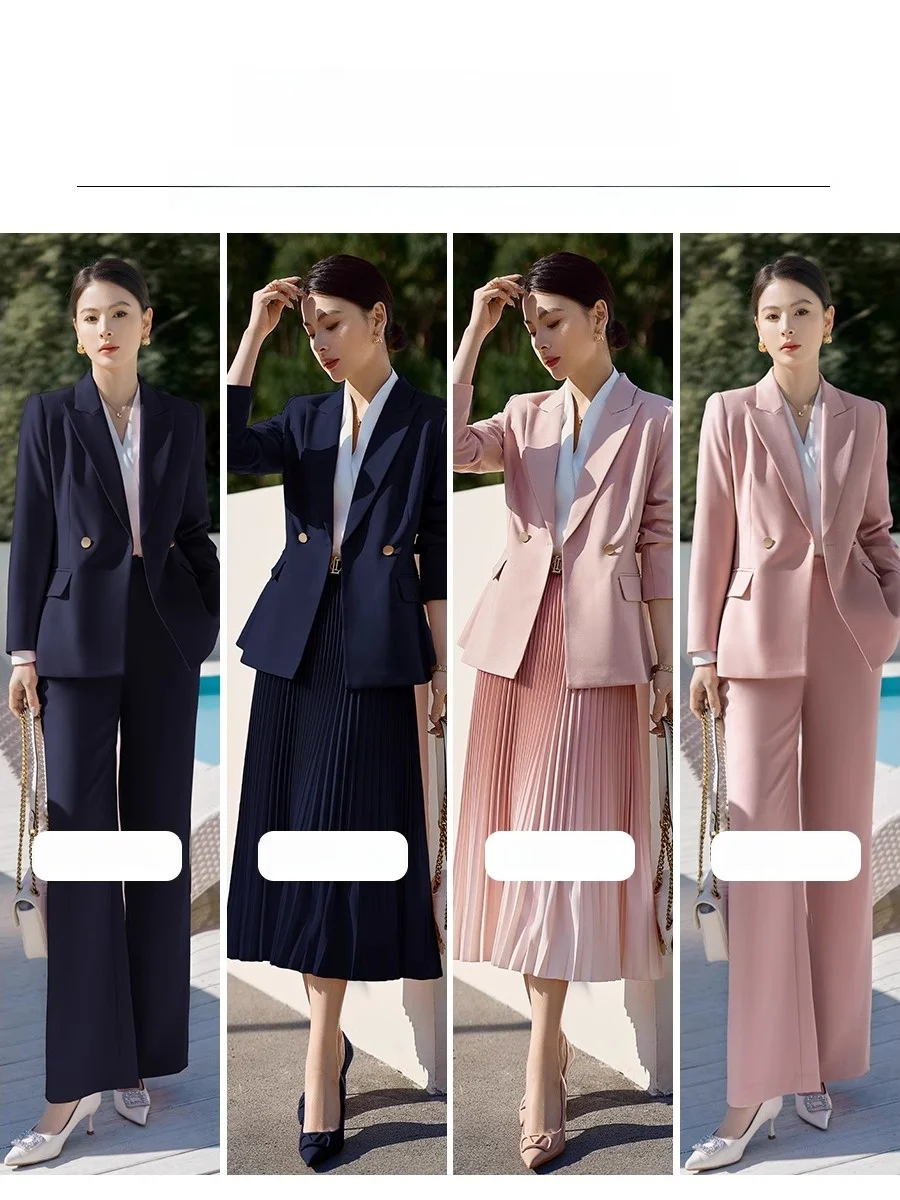 

Розовый adient Cheered Suit, комплект из джерси и юбки, женская модная рабочая одежда, длинная свековая одежда для поездок на работу, весенне-осенняя одежда