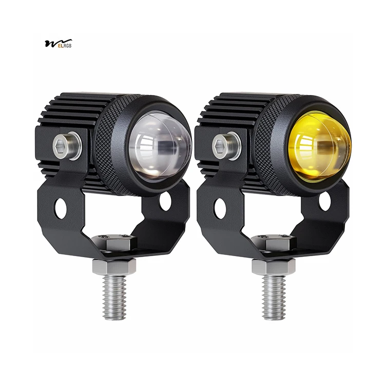 

Motorcycle LED Driving Fog Light 60W White And Amber LED Pod Projection Light 1.3-inch Auxiliary Spotlight