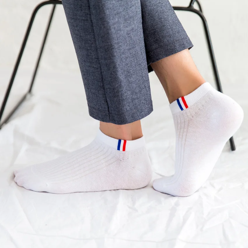 5 pares de calcetines finos de barco, mezcla de verano, Color liso, informal, transpirable, absorción del sudor, calibración