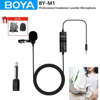 BOYA BY-M1 6m professionnel condensateur Lavalier revers Microphone pour PC ordinateur portable Smartphone iPhone DSLR Youtube Streaming