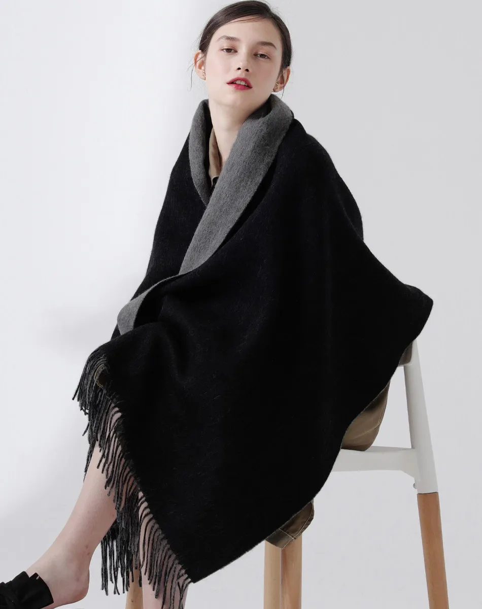 

100% Lamb Wool Scarf Solid Color Plain Women Man Winter Warm Soft Neck Scarves Real Wool Shawl Brand 2023 Female Cashmere Scarf