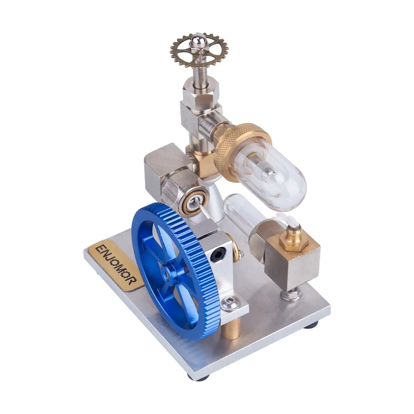 Mini Stirling Engine Model External Combustion Engine with Vertical Flywheel