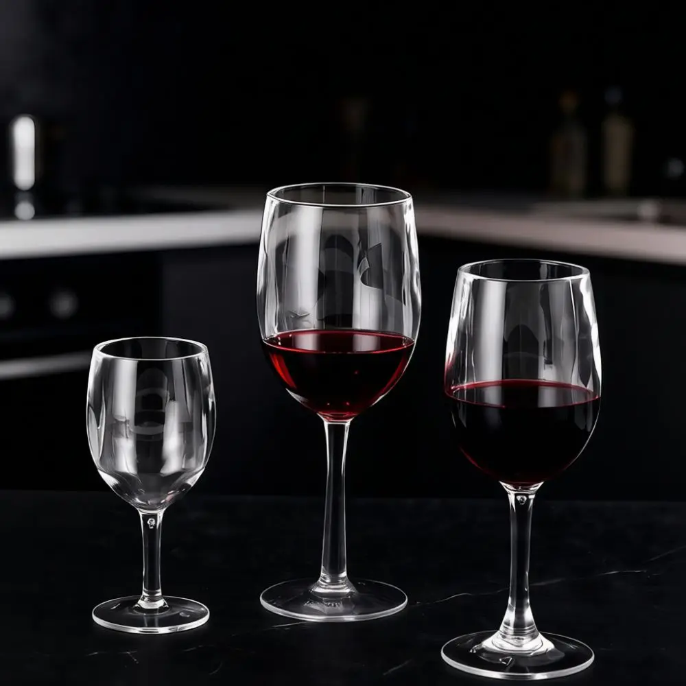Minimalist Style Transparent Wine Glass Acrylic Plastic Goblets Shatterproof Beverage Cup For Party Wedding Banquet Use