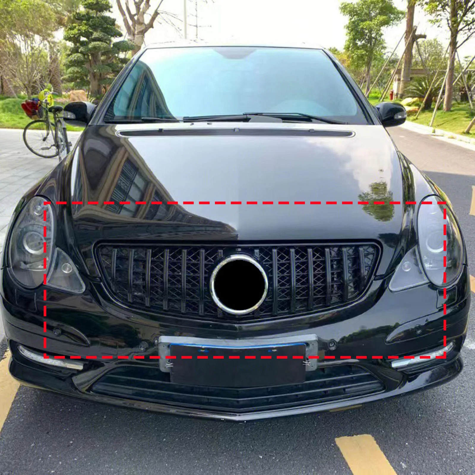 Front Grille Facelift Grilles Mesh Grill Accessories For Mercedes Benz R-Class W251 2005-2009 R350 R500