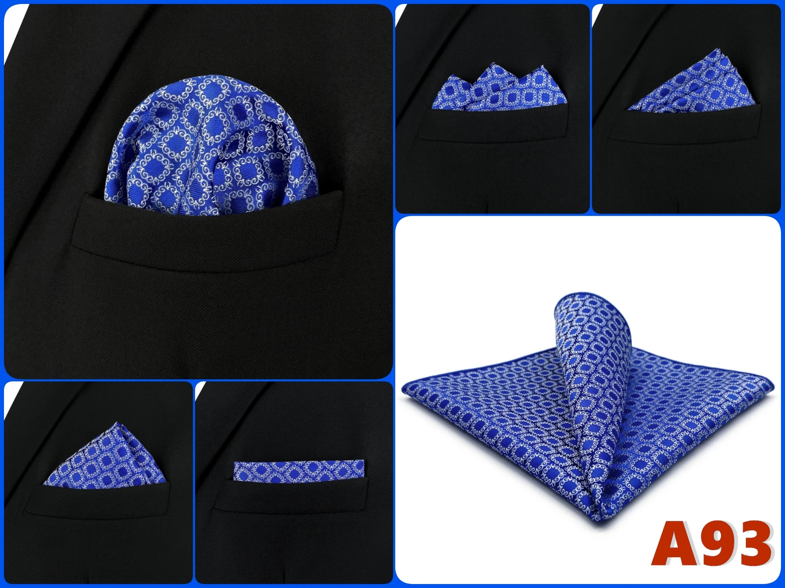 Pocket Square Handkerchief for Men Polka Dot Dots Plaid Check Checkered Suit Pocket Towel Hanky Mens Gift Wedding Business Party
