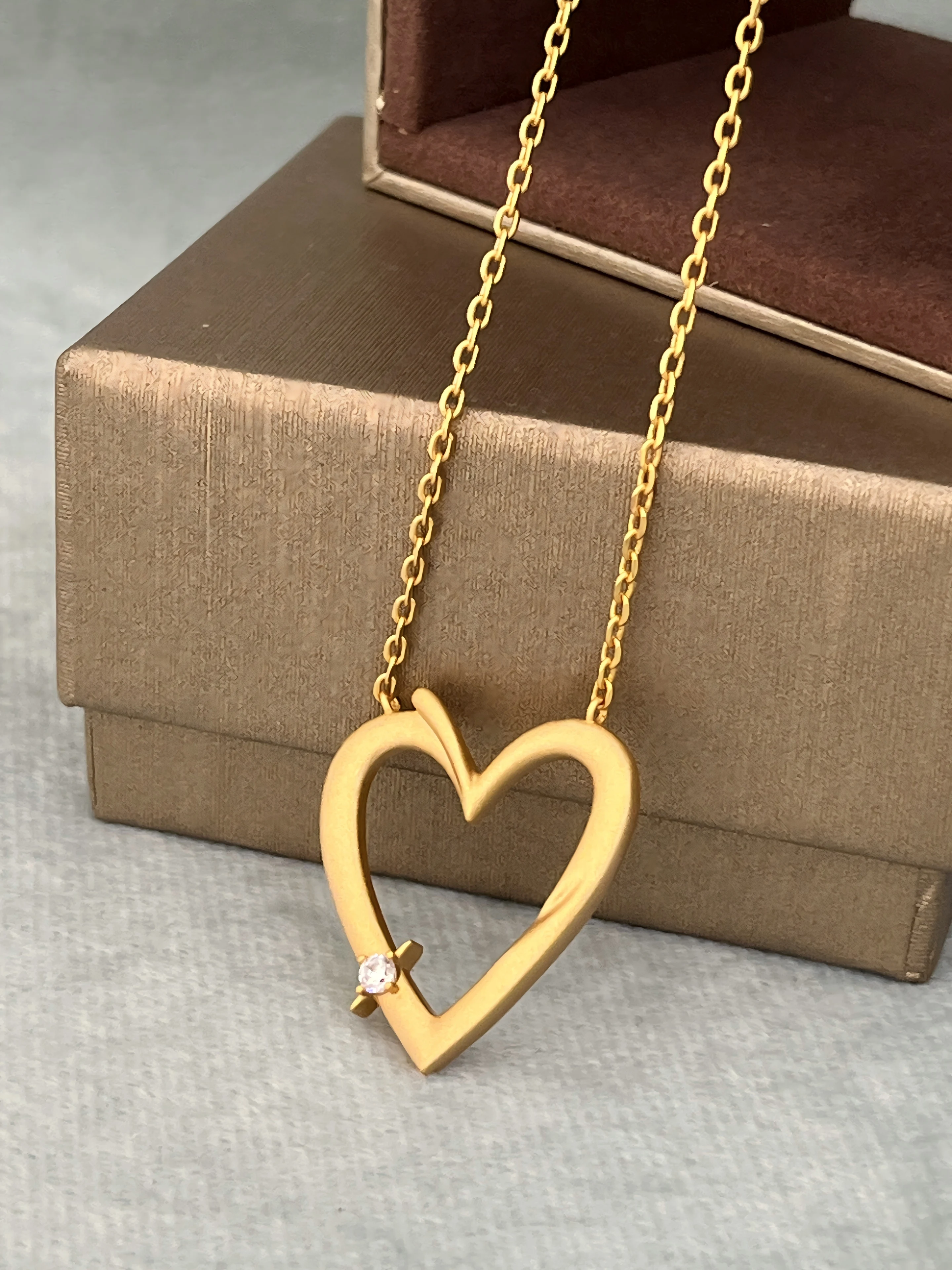 

Cross-border Fashion Minimalist Heart Pendant Necklace Niche Commuter Versatile Accessories Factory Direct Wholesale