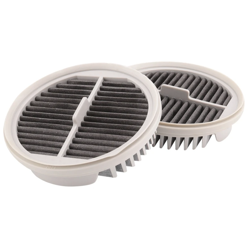 قطعتان لفلتر المكنسة الكهربائية المحمولة HEPA (عبوتين) باللون الأبيض لـ MJXCQ01DY Model-A07G