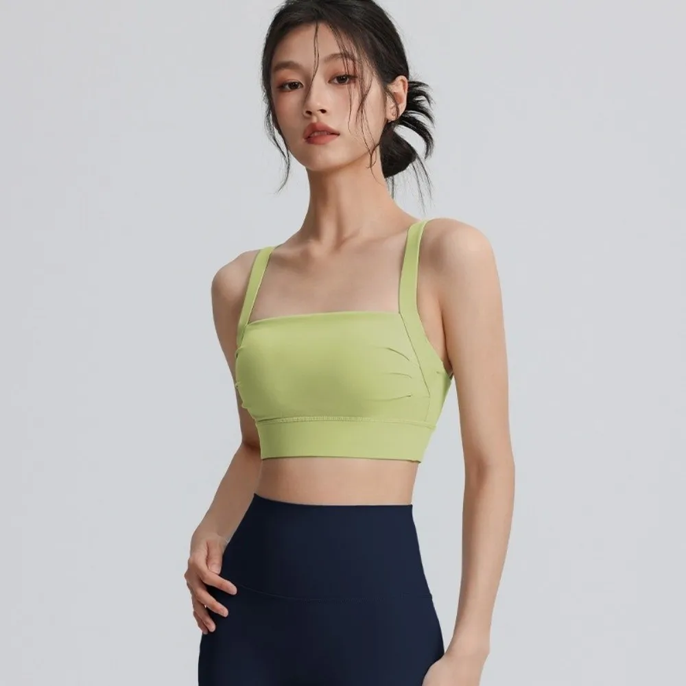 

Removable padding Women's Sports Bra Back Hollow Out High Impact Support Yoga Underwear Wide strap Comfortable Fitness Bra