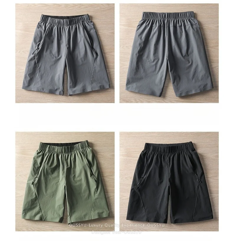 Sommer Hochelastische Schnelltrocknende Shorts für Herren, Weite Elastische Outdoor-Sport-Jorts, Lässige Arbeits- und Taktische Cargo-Shorts für Herren in Übergrößen bis 8XL – Detail 9