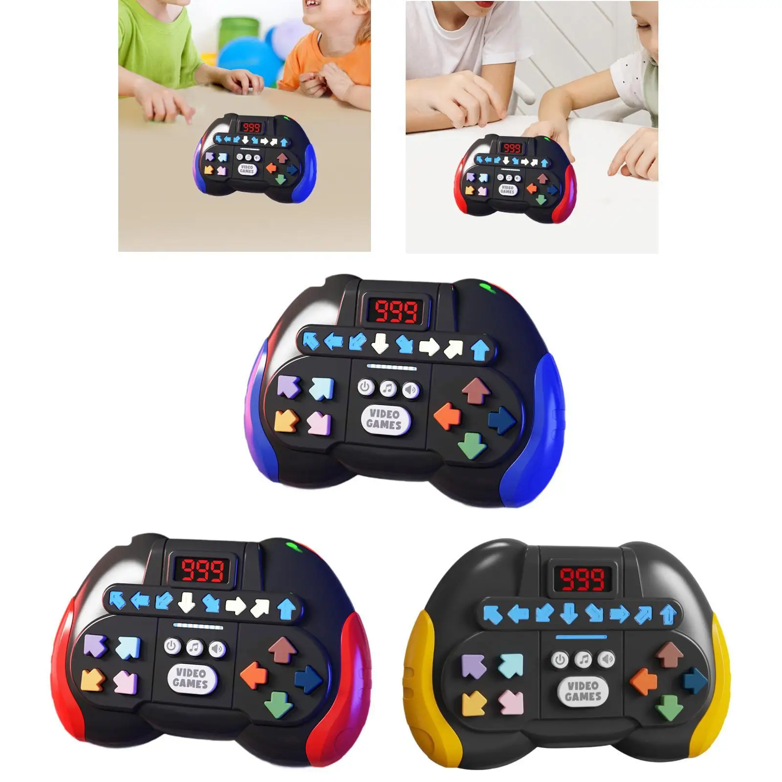 Rhythm Dance Game with Music Light Educational Handheld Puzzle Game Machine for Christmas Birthday Gifts Party Favors Boys Girls