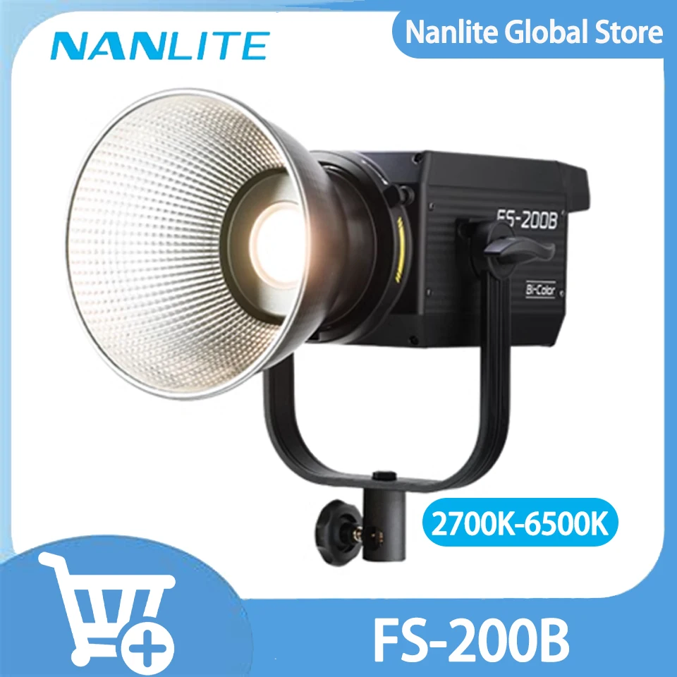 Nanlite FS-200B 220W Bi-Color LED Monolight 2700K-6500K Professional Live Shooting Fill Light Photography Lighting Studio