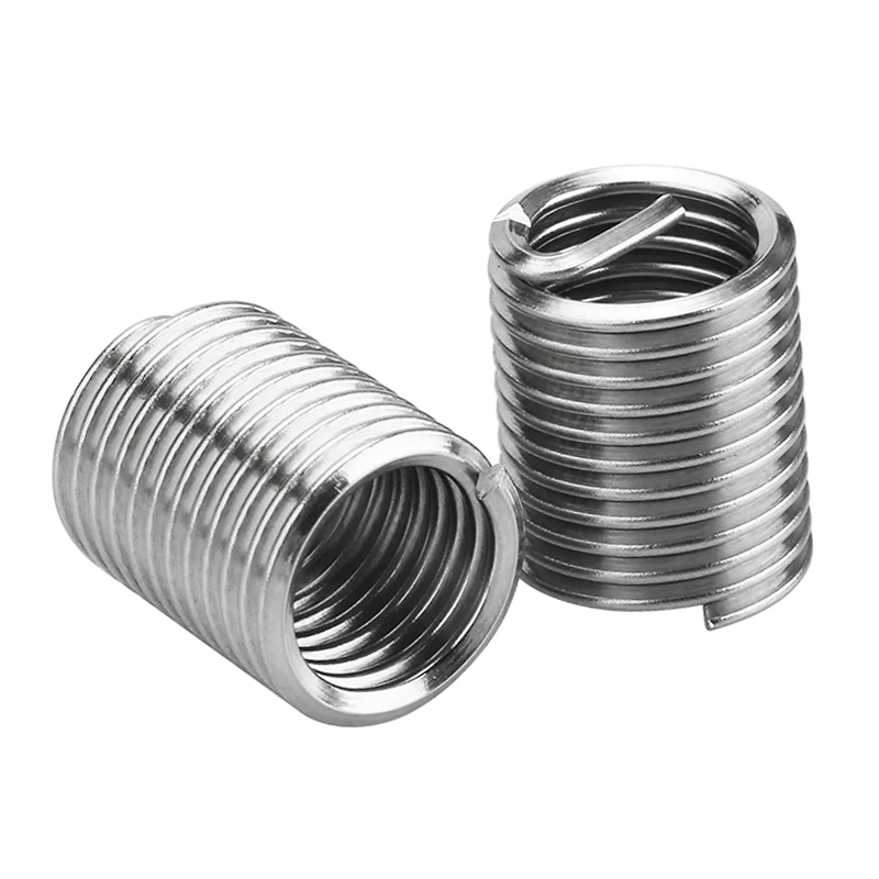 60pcs Fastening Thread Insert Set M3 M4 M5 M6 M8 M10 M12 Stainless Steel Repair Tool Insert Kit Spiral Wire Screw Sleeve Wear