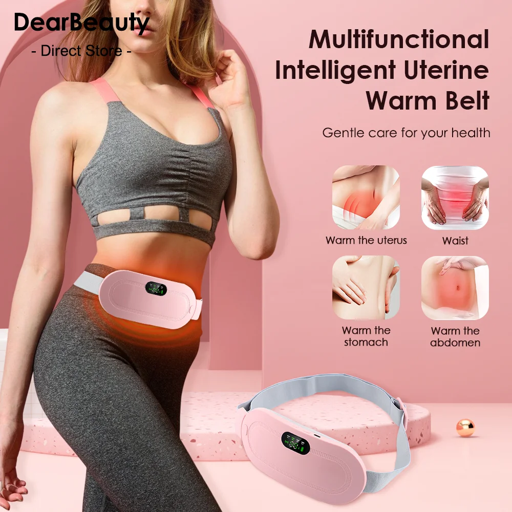 Lady Menstrual Heating Pad Warm Palace Belt Relieve Menstrual Pain Hot Compress Massager Uterus Cold Dysmenorrhea Relieving Belt