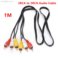 1x 1M 3 RCA Male to 3 RCA Male Composite Audio Video AV Cable Plug 1M AV Cable Type: Audio/Video Cable