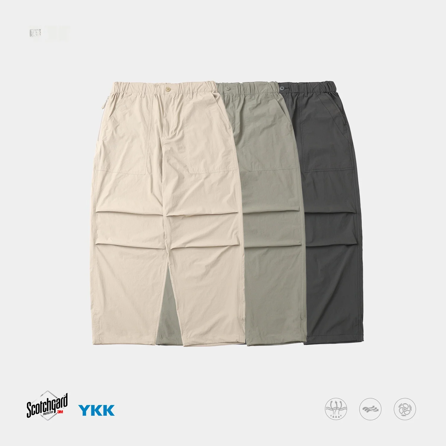 

Men's Lightweight Loose Outdoor Casual Pants Elastic Tartan Qui Dry Breathable Trousers Straight Leg mid Waist Workwear