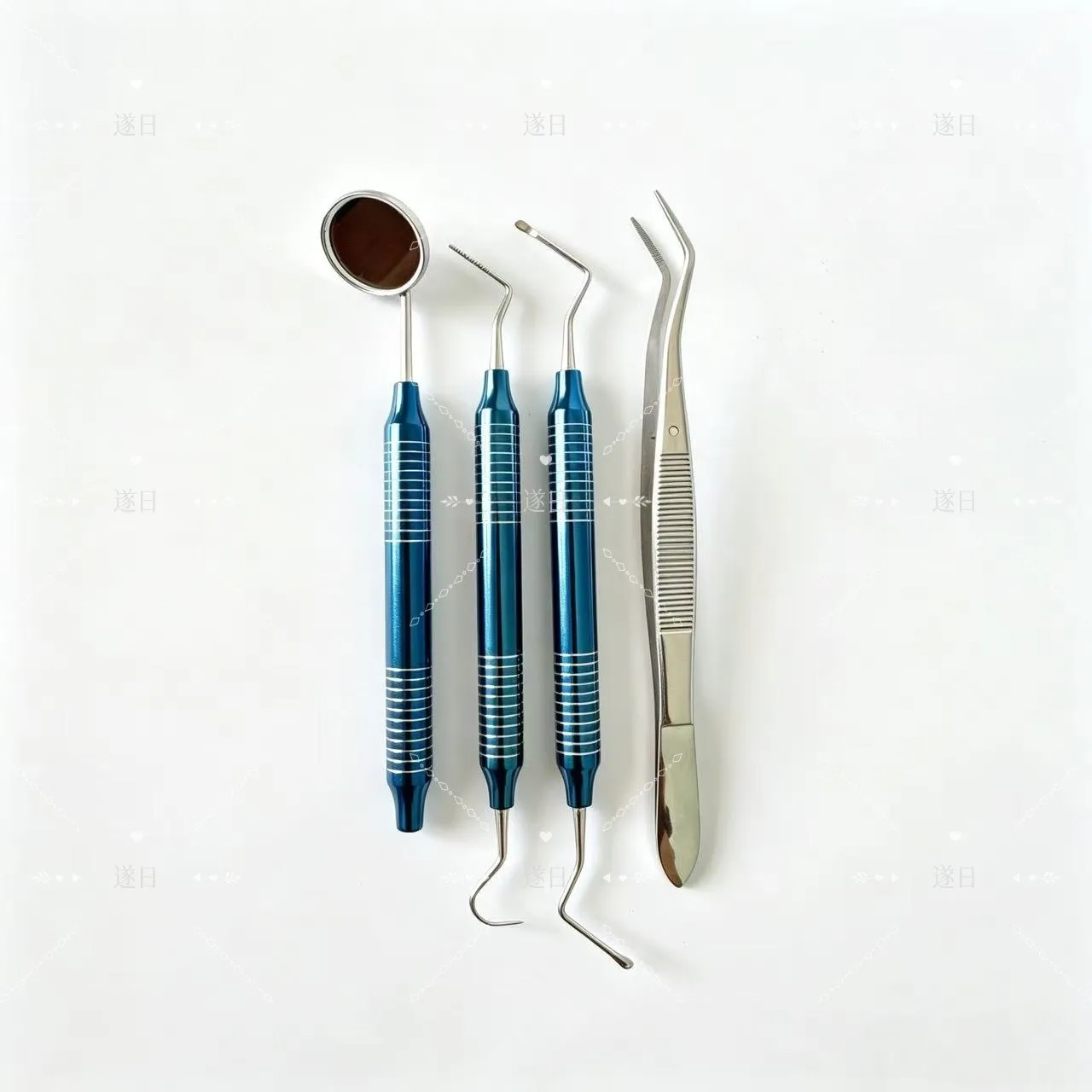4-Piece Stainless Steel Dental Examination Kit