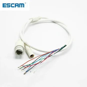 ESCAM Hoge Kwaliteit 9-Pin IP Camera Module Netwerkkabel Pigtail 80 cm 1/2/3/6 PoE RJ45 DC12V Voeding 4In1 Waterdichte Kit