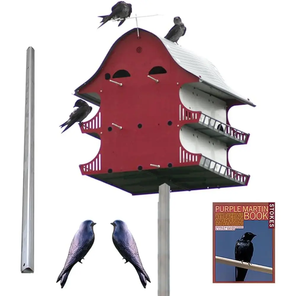 

16-Room Barn-Style House Kit with Triangular Pole, Decoys, and Guidebook