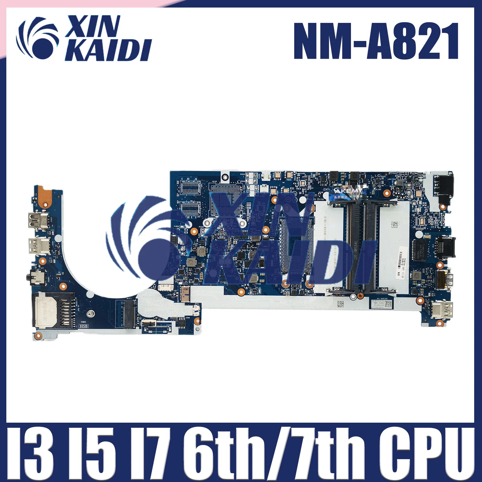 01YT084 Mainboard For Lenovo ThinkPad E470 E470C Laptop Motherboard NM-A821 with I3 I5 I7 6th/7th Gen CPU 01EN259