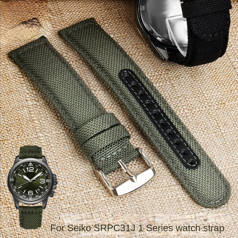 Nylon Watchband for Seiko Srpc31j1 Srpc63j1 Series Waterproof Sweat-Proof Soft Comfortable Watch Strap Accessories 21mm