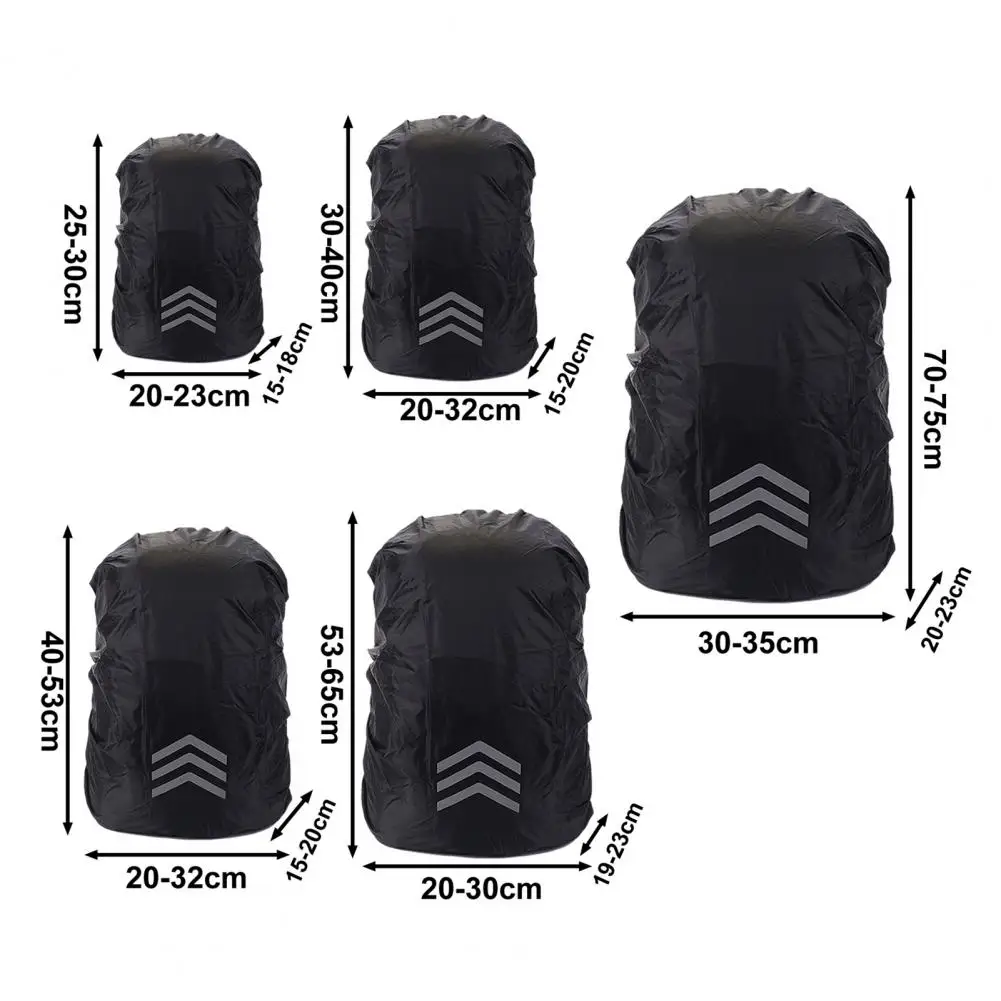 Cubierta de mochila impermeable, cubierta de lluvia con tiras reflectantes para visibilidad nocturna, Protector a prueba de rayos Uv, resistente al