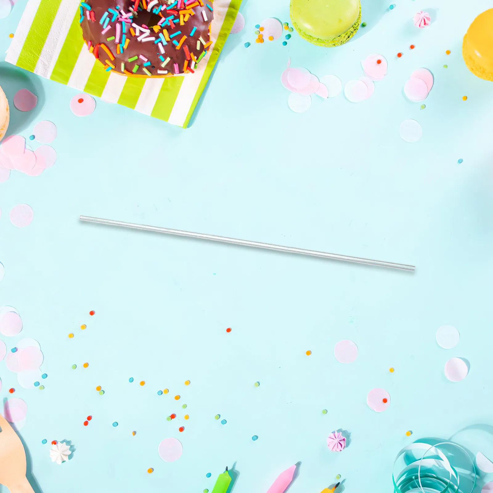 100 Palitos de Acrílico Transparentes para Golosinas, Palitos para Cake Pops de 8x0.1 Pulgadas, Resistentes, No Tóxicos, Aptos para Alimentos, Varillas Planas para Decoración de Cupcakes