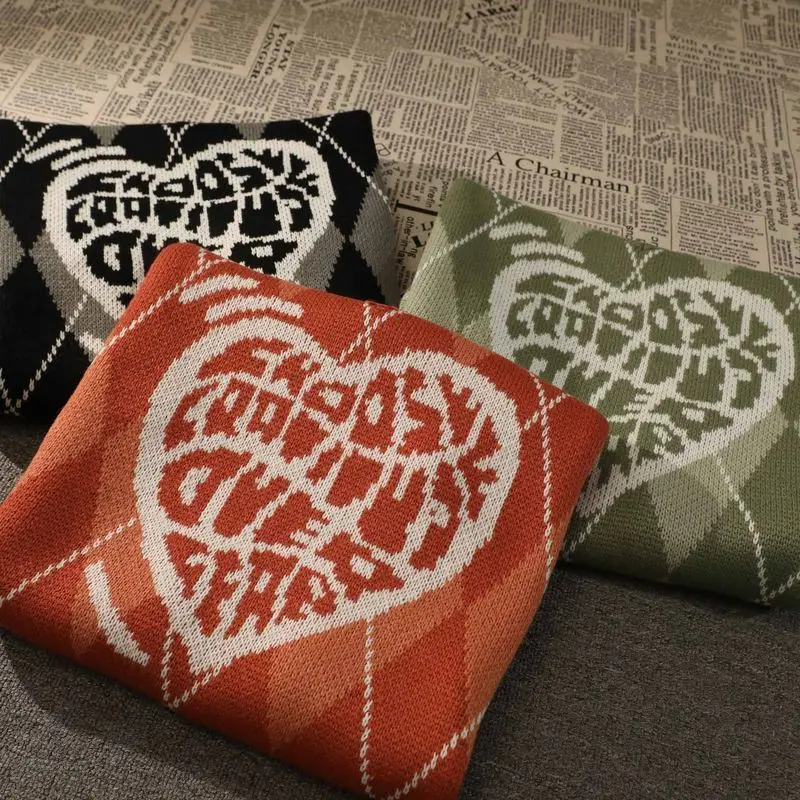 Argyle Sweater Vest Women Vintage Autumn Loose Casual Knitting Design Aesthetic Harajuku Classic Streetwear Chandails Friends