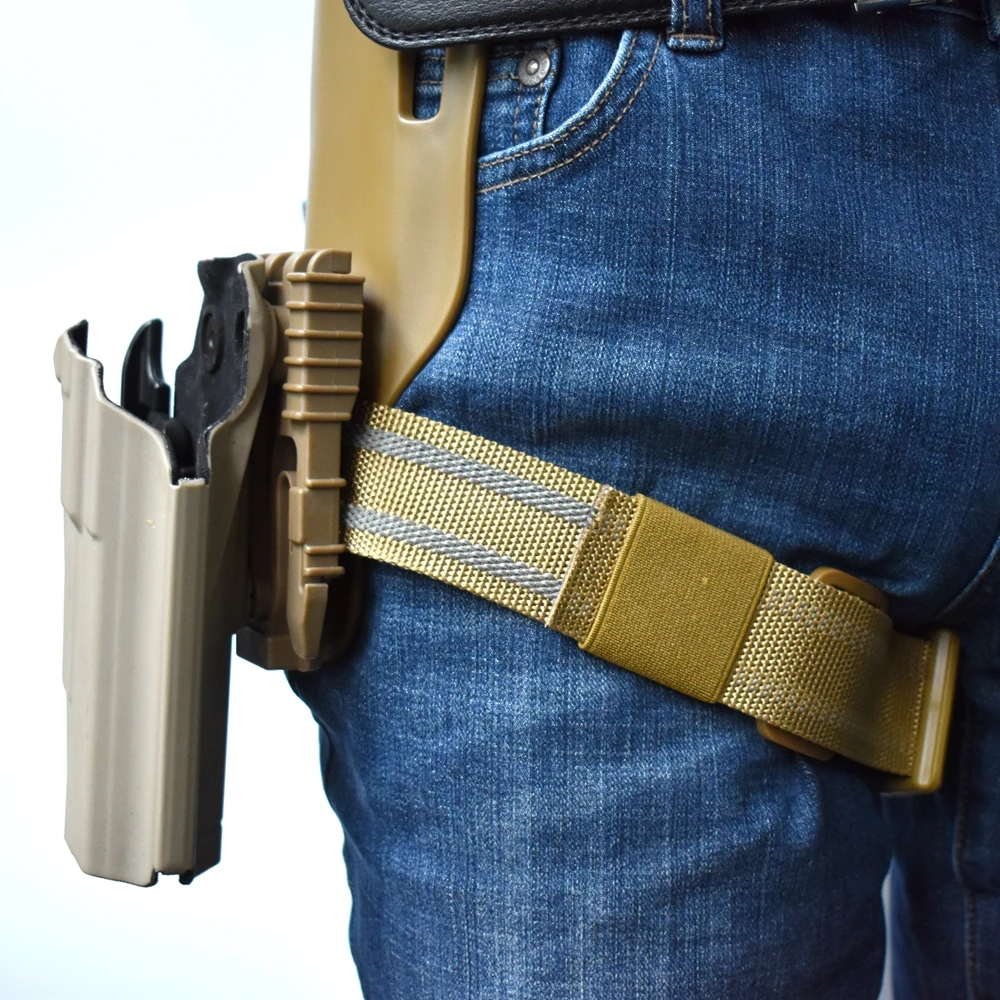 

1pc Leg Holster Strap Non-slip Tactical Band Thigh Holster Strap for Universal Belt Loop Airsoft Holster Leg Strap