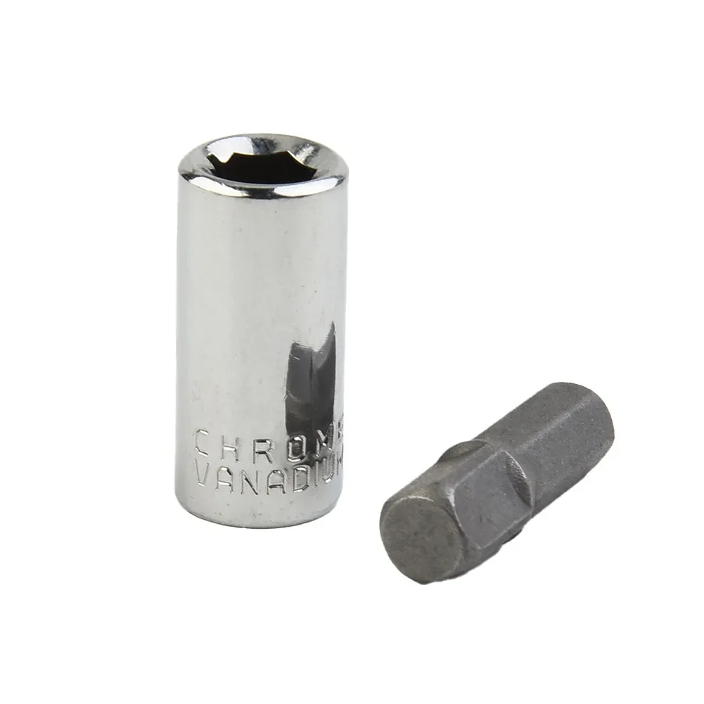 2pcs 1/4 Square Drive To 1/4 Hex Shank Ikets Standard 1/4" Hex Shank Adapter Convekets Standard 1/4" Hex Shank