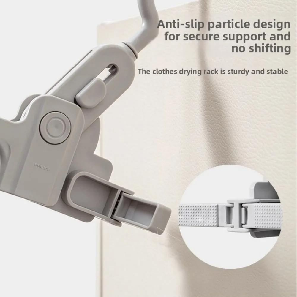 6 Hole Clothes Hanger Plastic Space Saving Clothes Hanging Rack Lightweight Foldable Jacket Drying Rack for Outdoor Travel