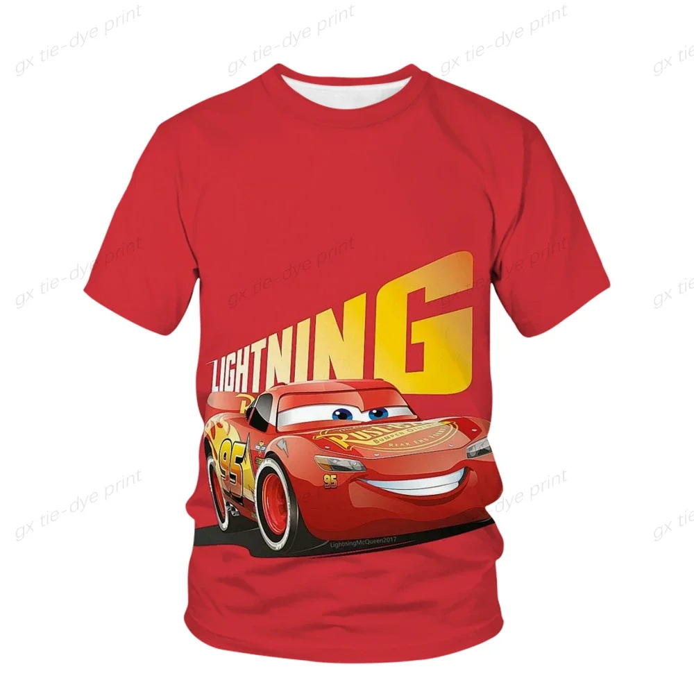 

Disney Racing Story Summer Boys 3-14 Years Old Short Sleeve + Mike Quinn Cartoon Printed T-shirt New Beach Style