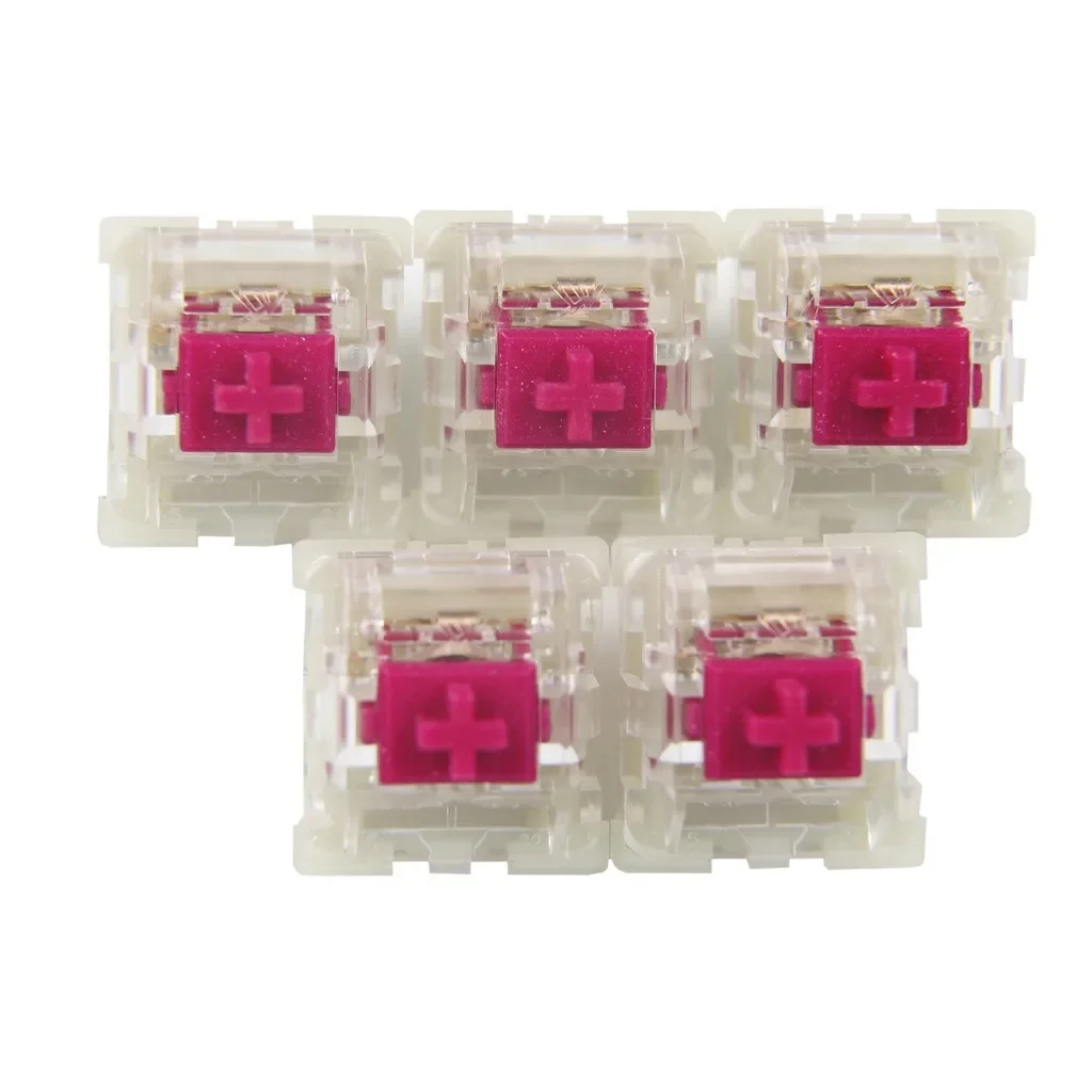 KTT Wine Red V2 Switch 3 Pins 45g HIFI Linear POM Hand thick lubrication Custom Mechanical Keyboard Switches Hot Swap Switches