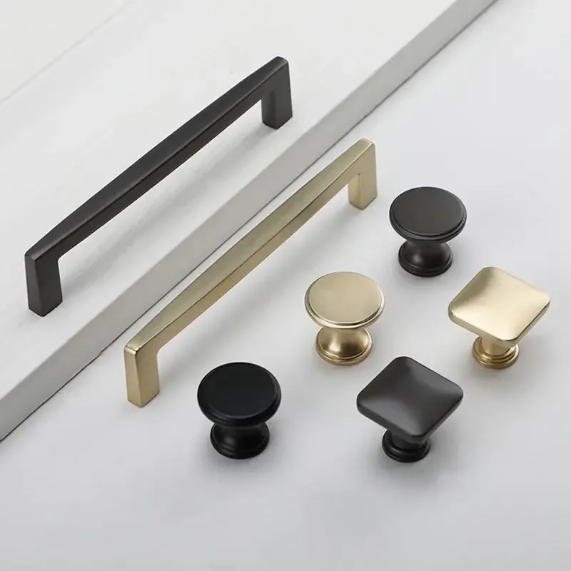 Nordic Light Luxury Zinc Alloy One Line Wardrobe Long Handle Thickened Furniture Hardware Cabinet Drawer Cabinet Door Handle