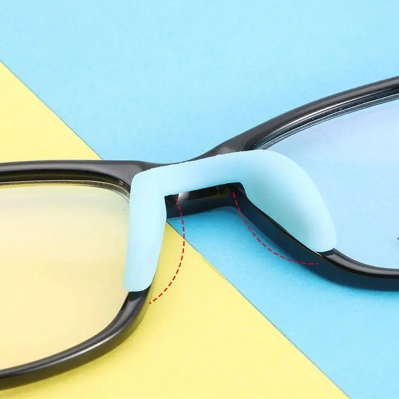 5 Pcs Colorful U Shaped Silicone Conjoined Children's Eyeglass Soft Nose Pads For Glasses Anti-Slip Insert Nose Pad