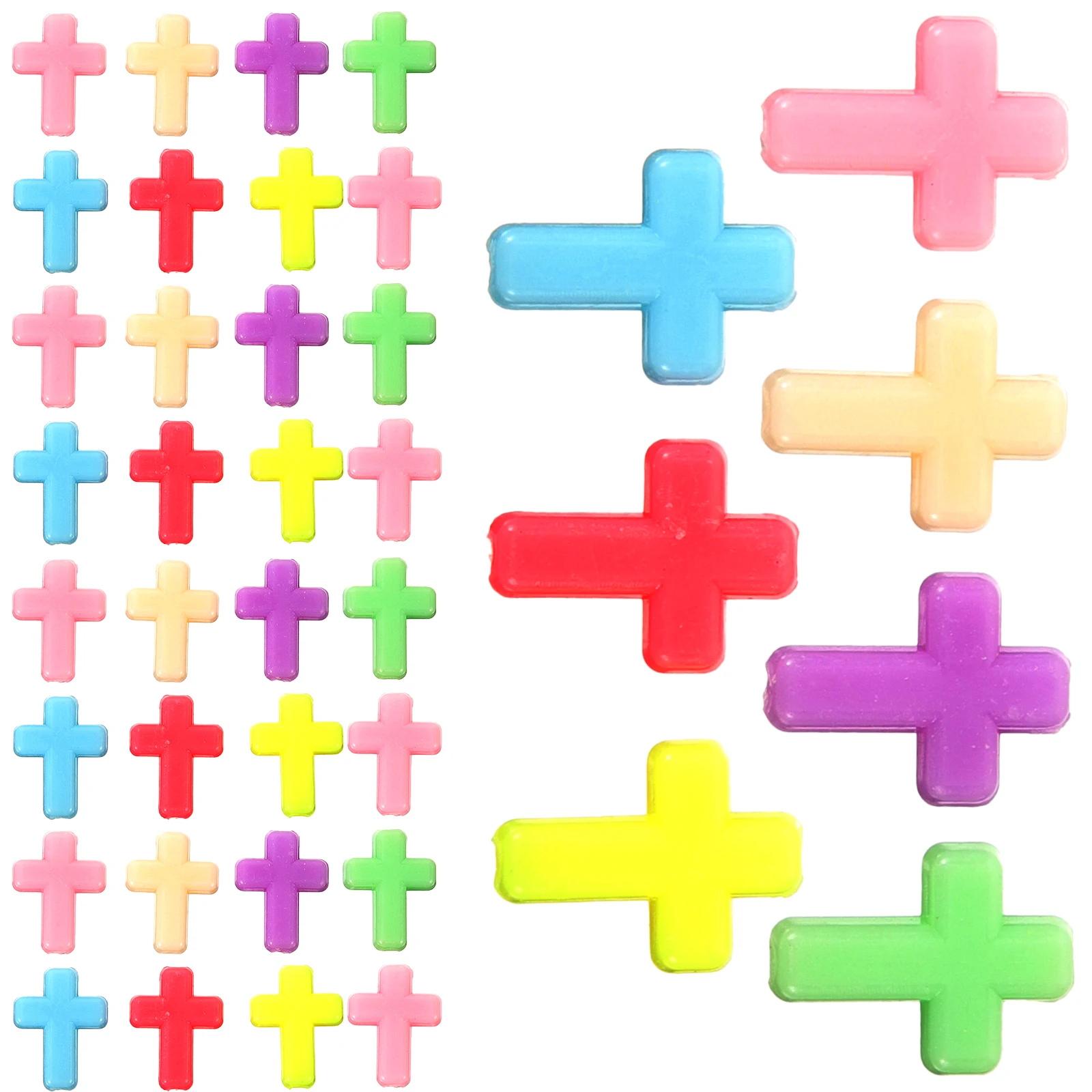 

200 Pcs Beading Material Jewelry Making Acrylic Beads Wood Cross Pendants for Chakra Manual Child