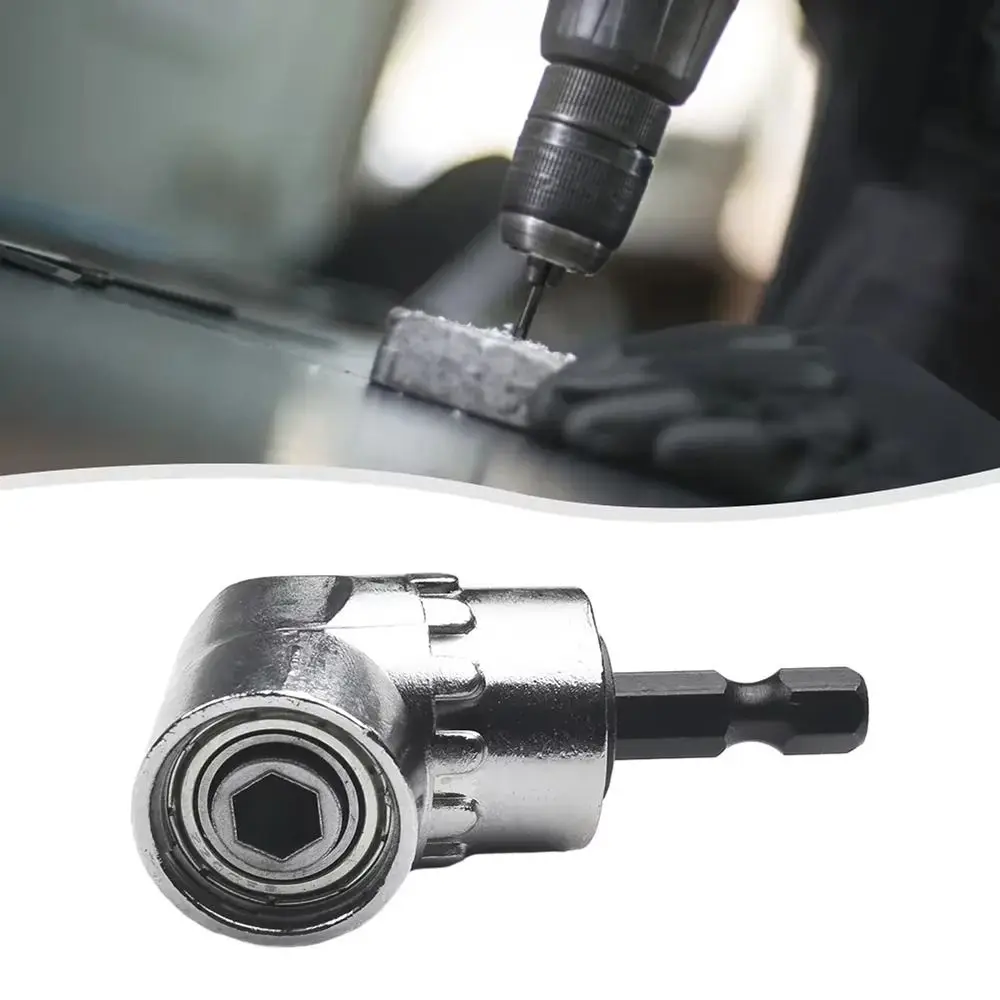1Pcs New Angle Extension Screwdriver 1/4 Hex Shank Holder Adaptor Right Angle Drill Bit Adjustable 105 Degree Screw Driver Tool