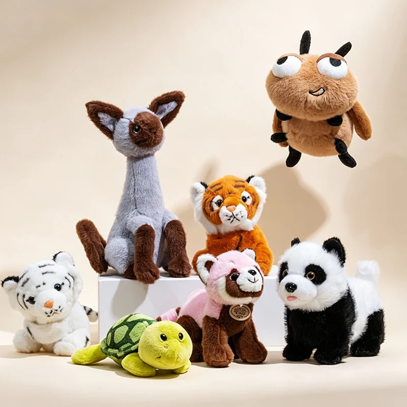 Lovely Tiger Dinosaur Husky Animal Slap Snap Wrap Wristband Bracelet Plush Stuffed Animal Kawaii Panda Siamese Cat Kid Funny Toy