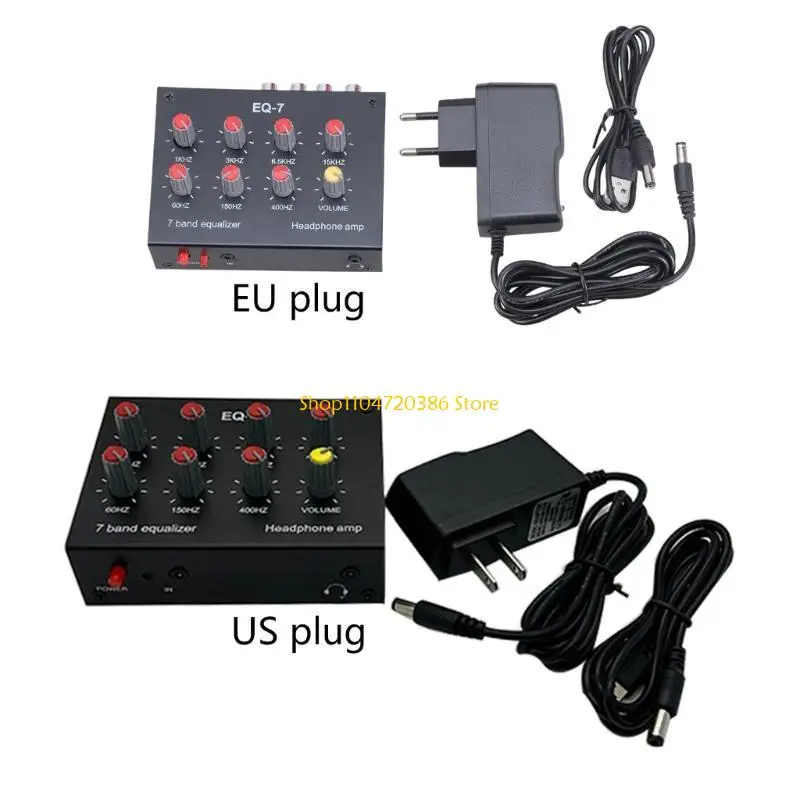 DC5V 12V Treble Bass Adjustment 12dB نطاق التحكم 7 تعادل صوت النطاق