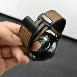 20mm Quick fit Leather Band for Samsung Galaxy Watch 6 5 4 40 44mm watch 5 pro 45 for 6/4 classic 43 47mm 42 46mm No Gaps Strap